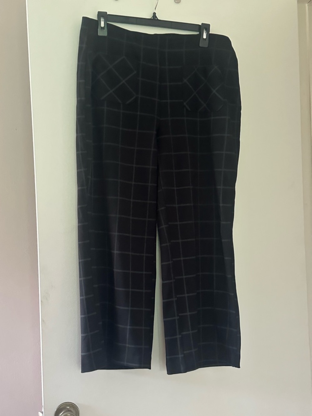 Jules & Leopold Black Pants with Gray Windowpane